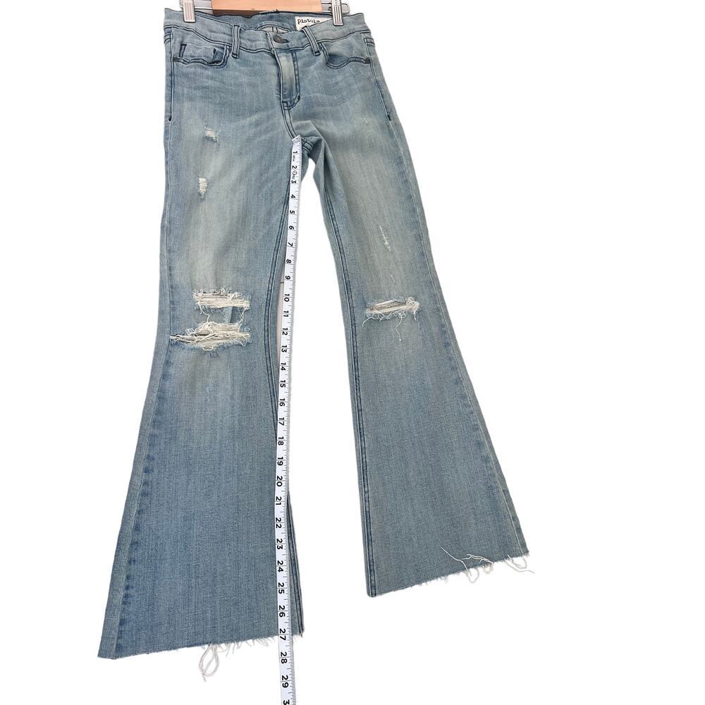 Pistola Women's Distressed Flare Jeans Size 27 Light Wash Denim - Picture 6 of 8